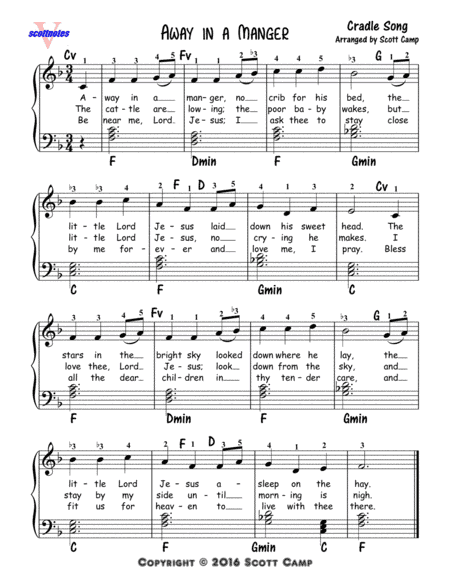 Away in a Manger, Cradle Song (Second Year Piano Students) (arr. Scott Camp)