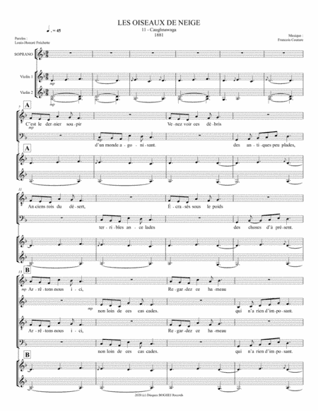 LES OISEAUX DE NEIGE - Caughnawaga (arr. Disques BOGHEI Records)