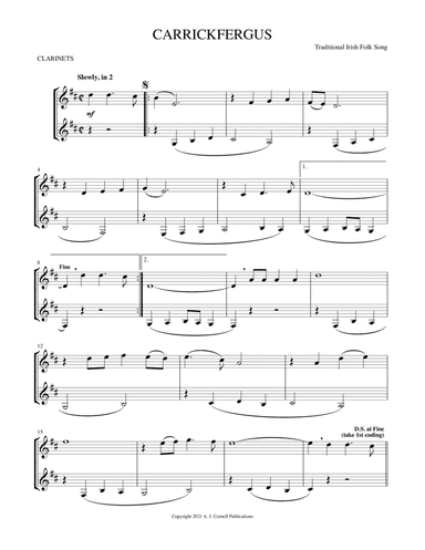 Carrickfergus (arr. Mark Phillips)