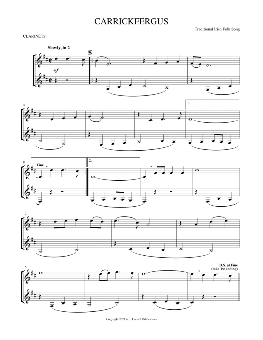 Carrickfergus (arr. Mark Phillips)