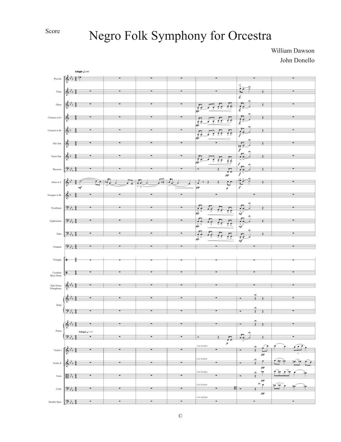 Negro Folk Symphony (first movement) (arr. John Donello)