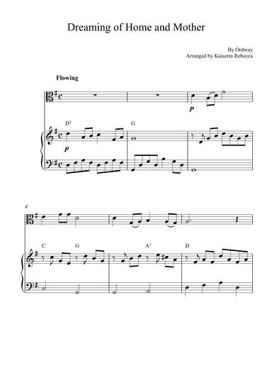 Dreaming of Home and Mother (arr. Kaiserin Rebecca)