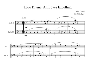 Love Divine, All Loves Excelling (Cello Duet) (arr. B. C. Dockery)