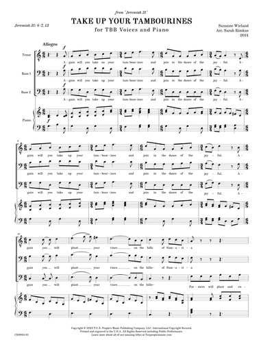 Take Up Your Tambourines (from Jeremiah 31)