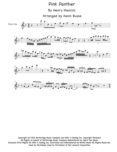 The Pink Panther from THE PINK PANTHER (arr. Kevin Busse)