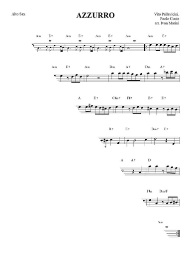 Azzurro (arr. Ivan Marini)