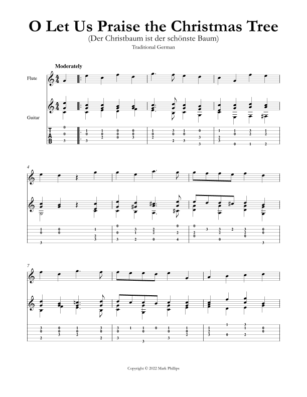 O Let Us Praise the Christmas Tree (Der Christbaum ist der schönste Baum) (arr. Mark Phillips)