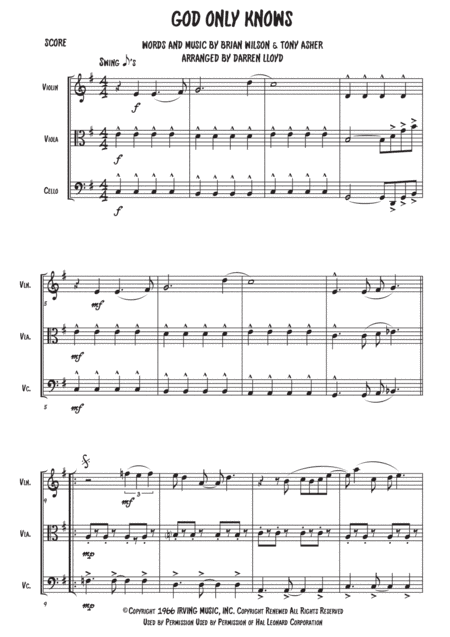 God Only Knows (arr. Darren Lloyd)