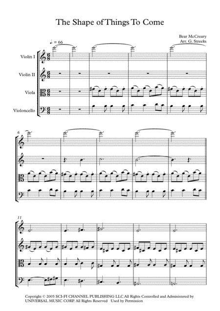 The Shape Of Things To Come (arr. G. Streeks)