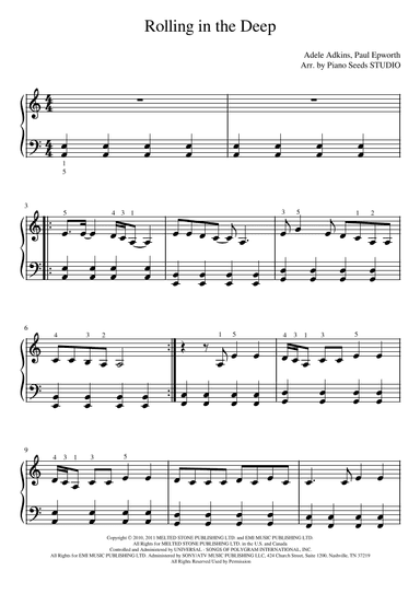 Rolling In The Deep (arr. Piano Seeds STUDIO)