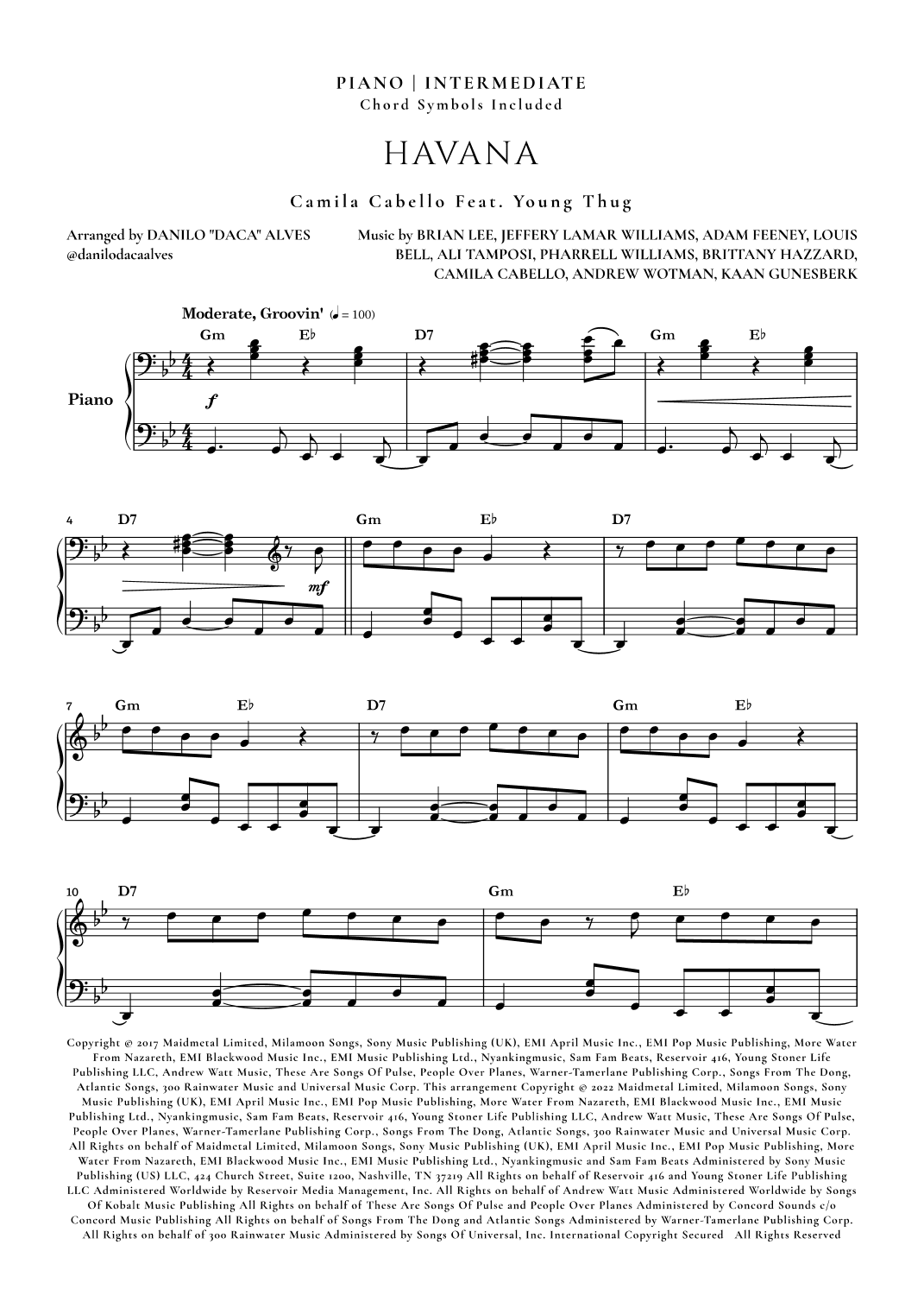 Havana (arr. Danilo "Daca" Alves)