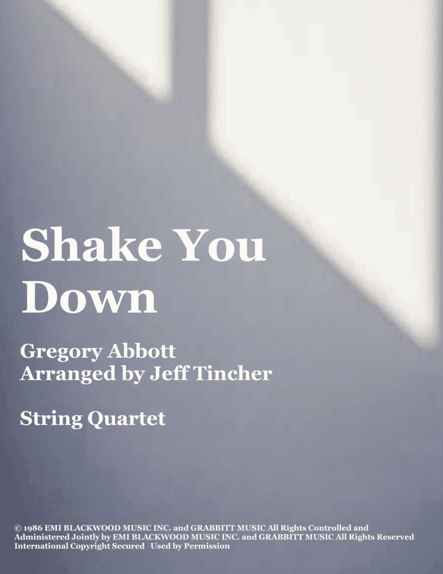 Shake You Down (arr. Jeff Tincher)