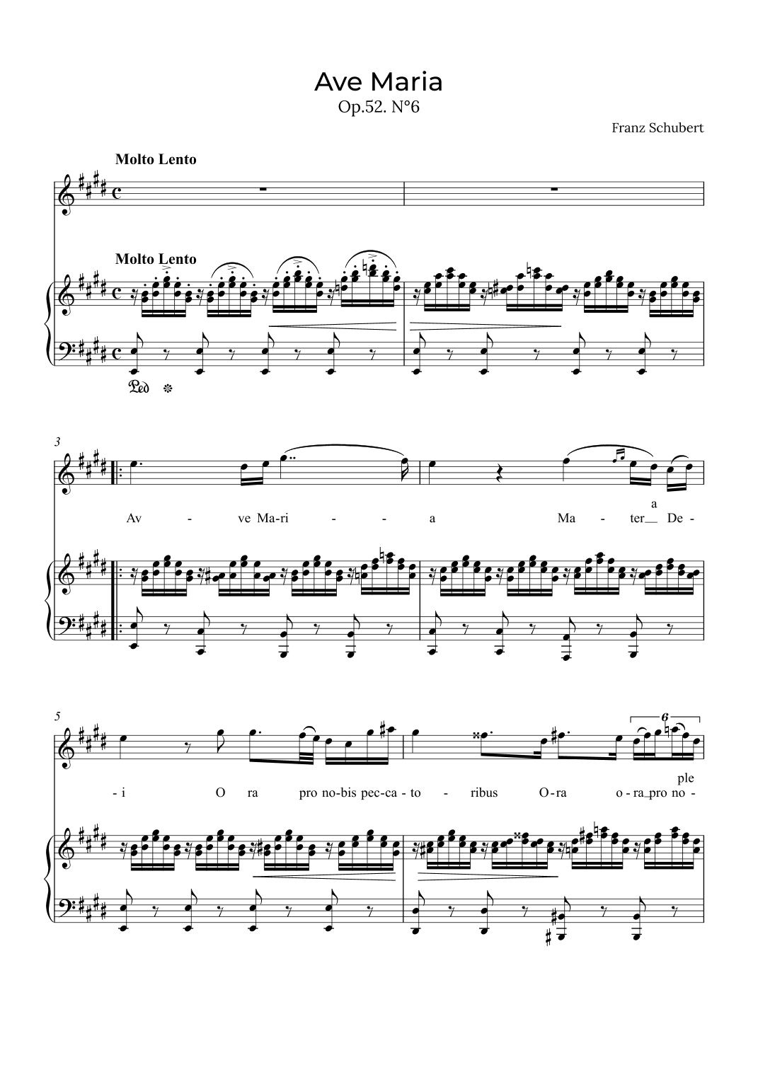 Ave Maria Schubert - Contralto in E (arr. Alex Nunes Rodrigues)