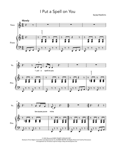 I Put A Spell On You (arr. Christina Lopriore)