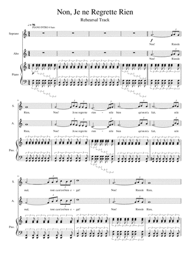 Non, Je Ne Regrette Rien (arr. Tom Potten)