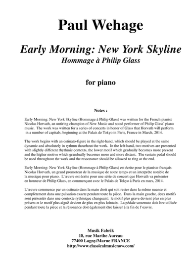 Paul Wehage: Early Morning: New York Skyline