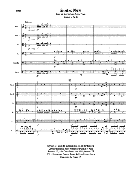 Spinning Wheel (arr. Tim Olt)