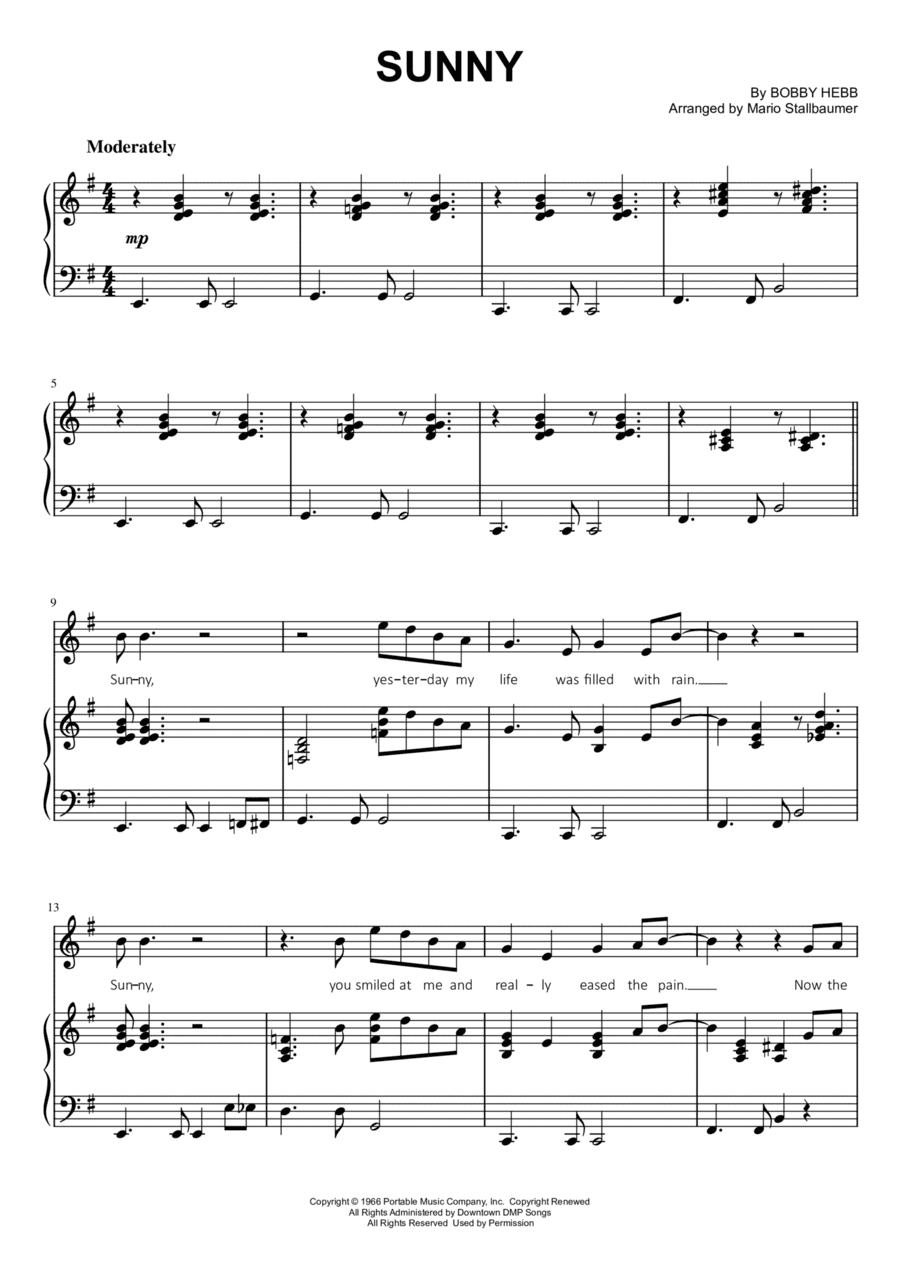 Sunny (arr. Mario Stallbaumer)