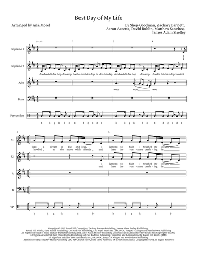 Best Day Of My Life (arr. Ana Morel)