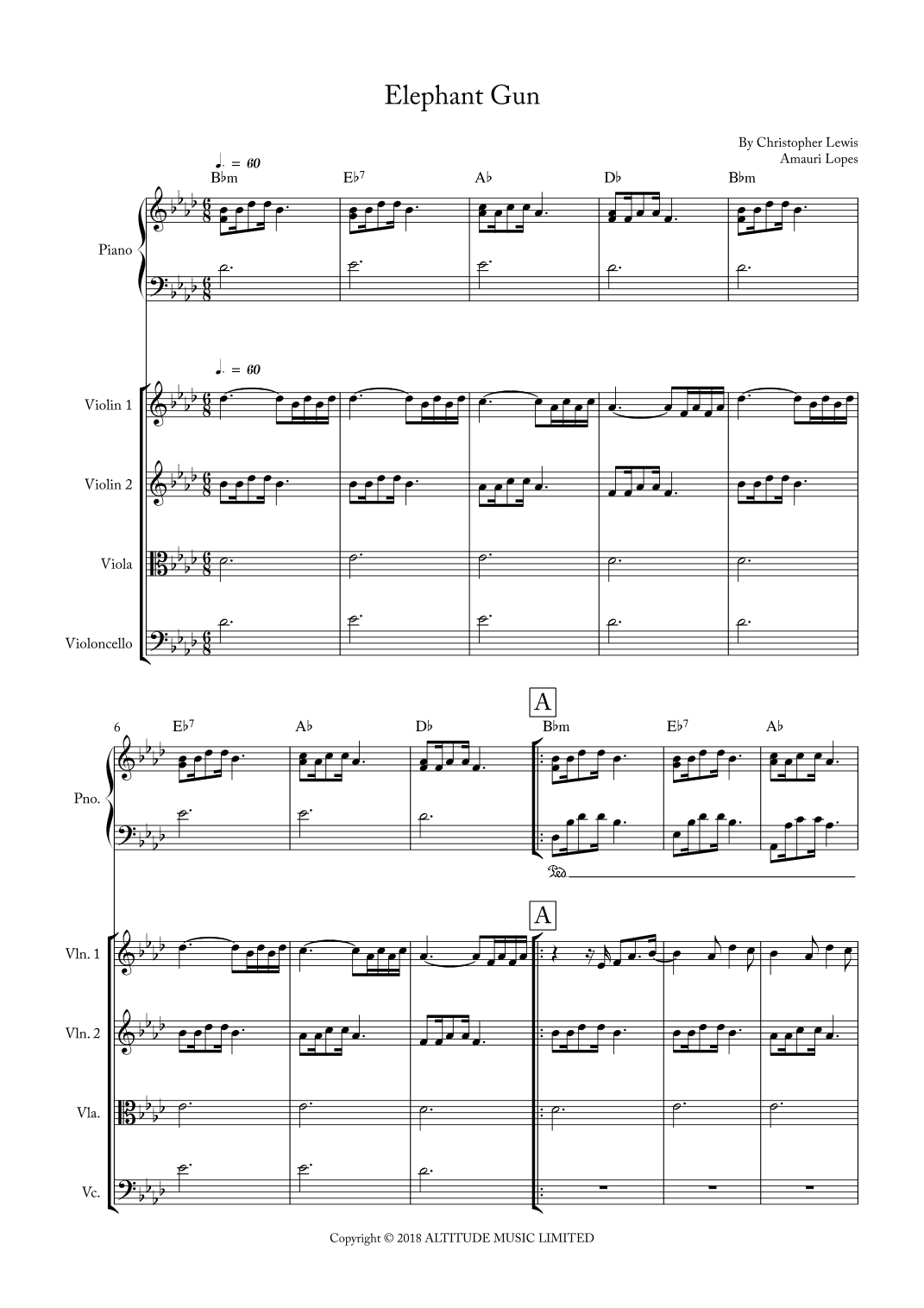 Elephant Gun (arr. Amauri Lopes)