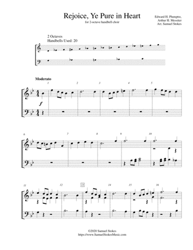 Rejoice, Ye Pure in Heart (Rejoice, O Pilgrim Throng) - for 2-octave handbell choir (arr. Samuel Stokes)