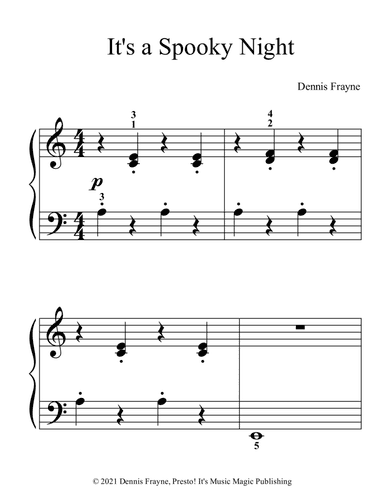 It's a Spooky Night (standard notation)