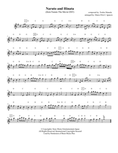 Naruto And Hinata (arr. Marco Polo Ignacio)