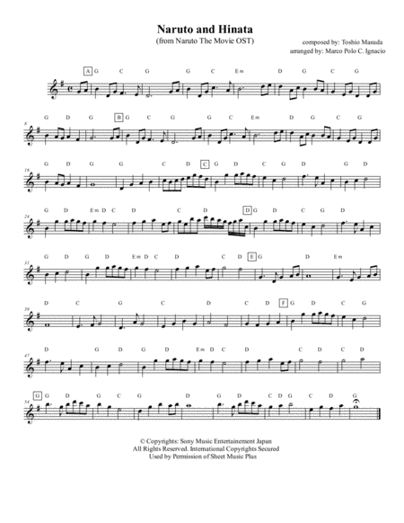 Naruto And Hinata (arr. Marco Polo Ignacio)