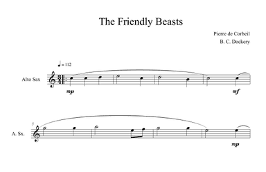 The Friendly Beasts (Alto Sax Solo) (arr. B. C. Dockery)