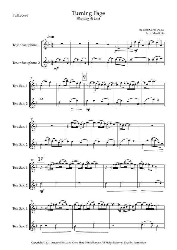Turning Page (arr. Fabio Britto)