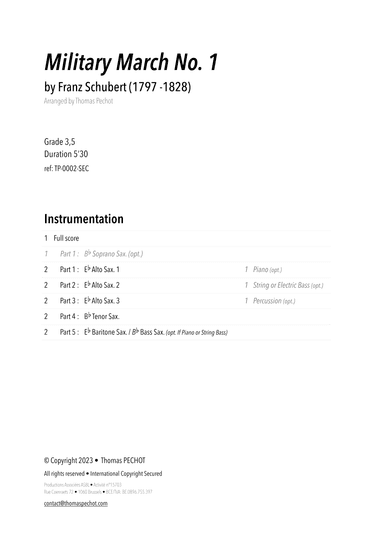 Military March No. 1 (arr. Thomas PECHOT)