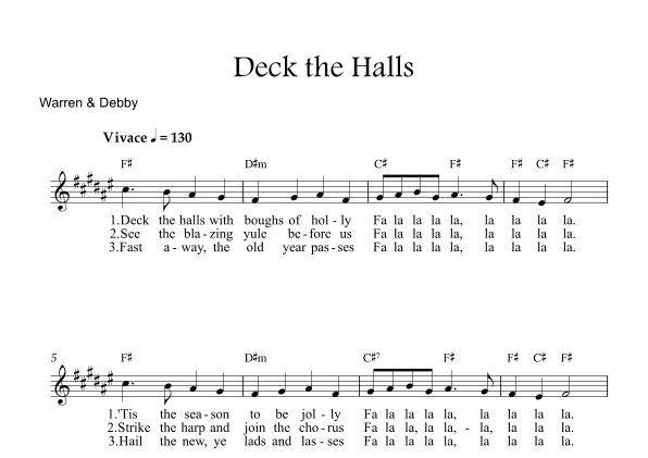 Deck the Halls (arr. Warren & Debby)