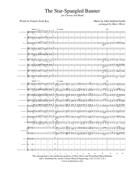 The Star Spangled Banner (arr. Marc Oliver)
