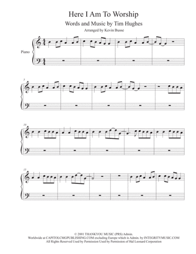 Here I Am To Worship (arr. Kevin Busse)