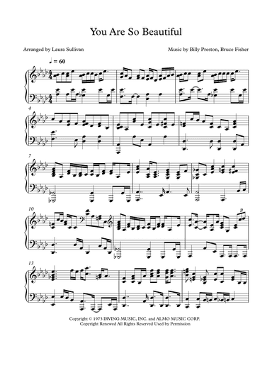 You Are So Beautiful (arr. Laura Sullivan)