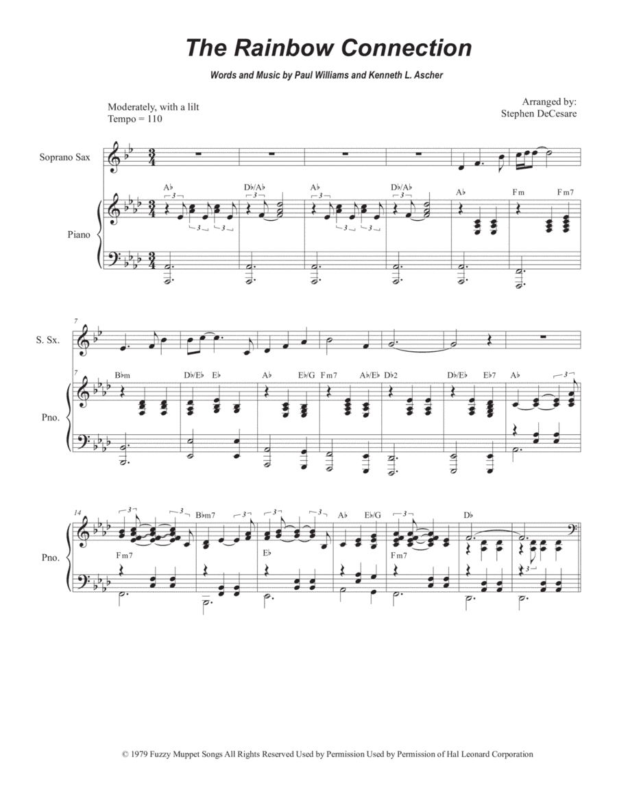 The Rainbow Connection (arr. Stephen DeCesare)