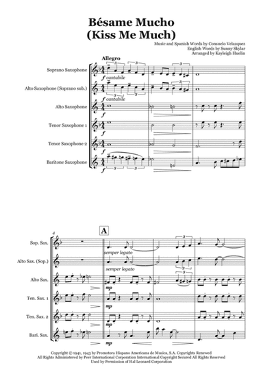 Bésame Mucho (kiss Me Much) (arr. Kayleigh Huelin)