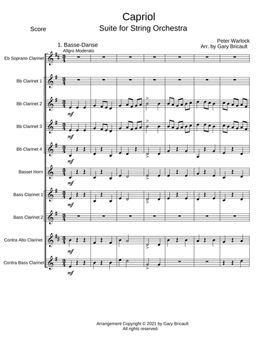 Capriol Suite (arr. Gary Bricault)
