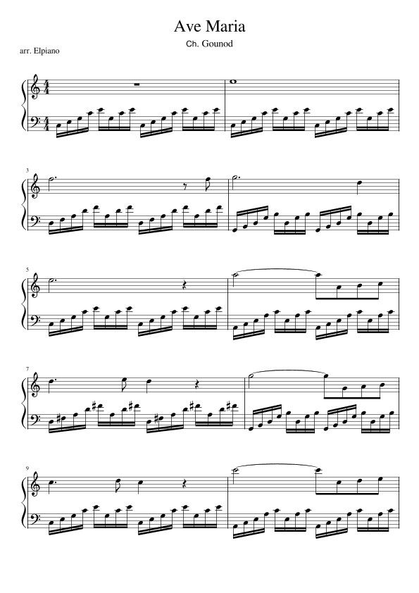 Ave Maria (arr. Elpiano)