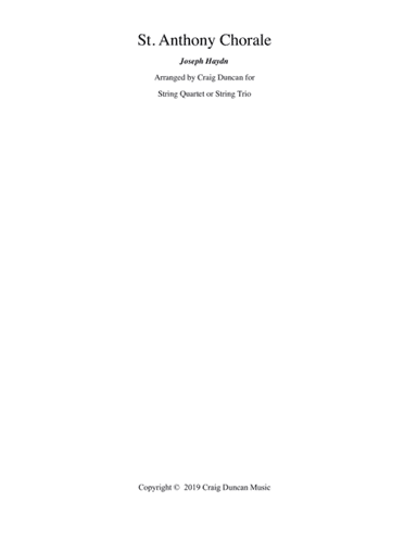 St. Anthony's Chorale (arr. Craig Duncan)
