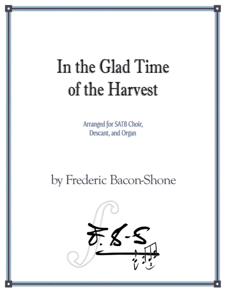 In the Glad Time of the Harvest (arr. Heather Bacon-Shone)