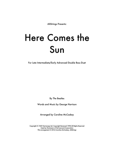 Here Comes The Sun (arr. Caroline McCaskey)