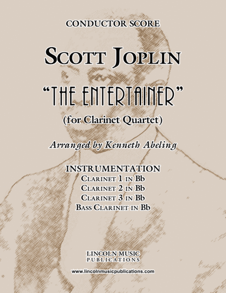Joplin - "The Entertainer" (for Clarinet Quartet) (arr. Kenneth Abeling)