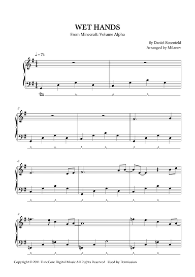 Wet Hands (arr. Milanov)