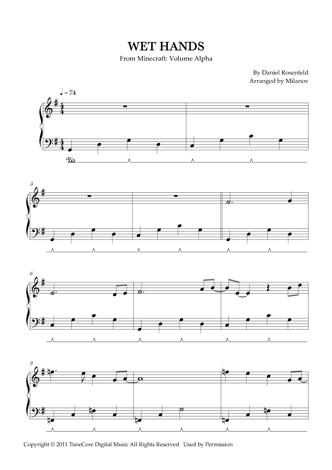 Wet Hands (arr. Milanov)