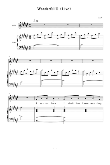 Wonderful U (arr. Aga)