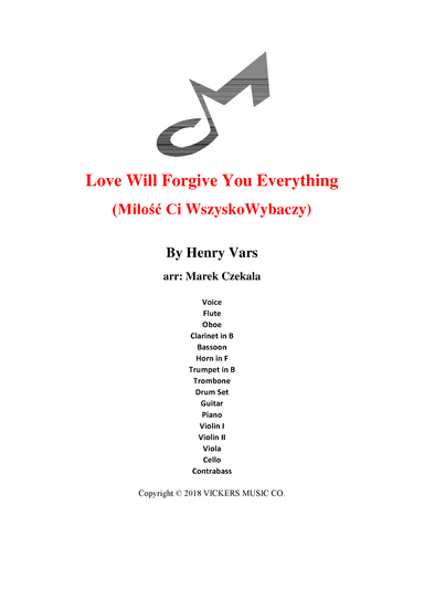 Love Will Forgive You Everything (arr. Marek Czekala)