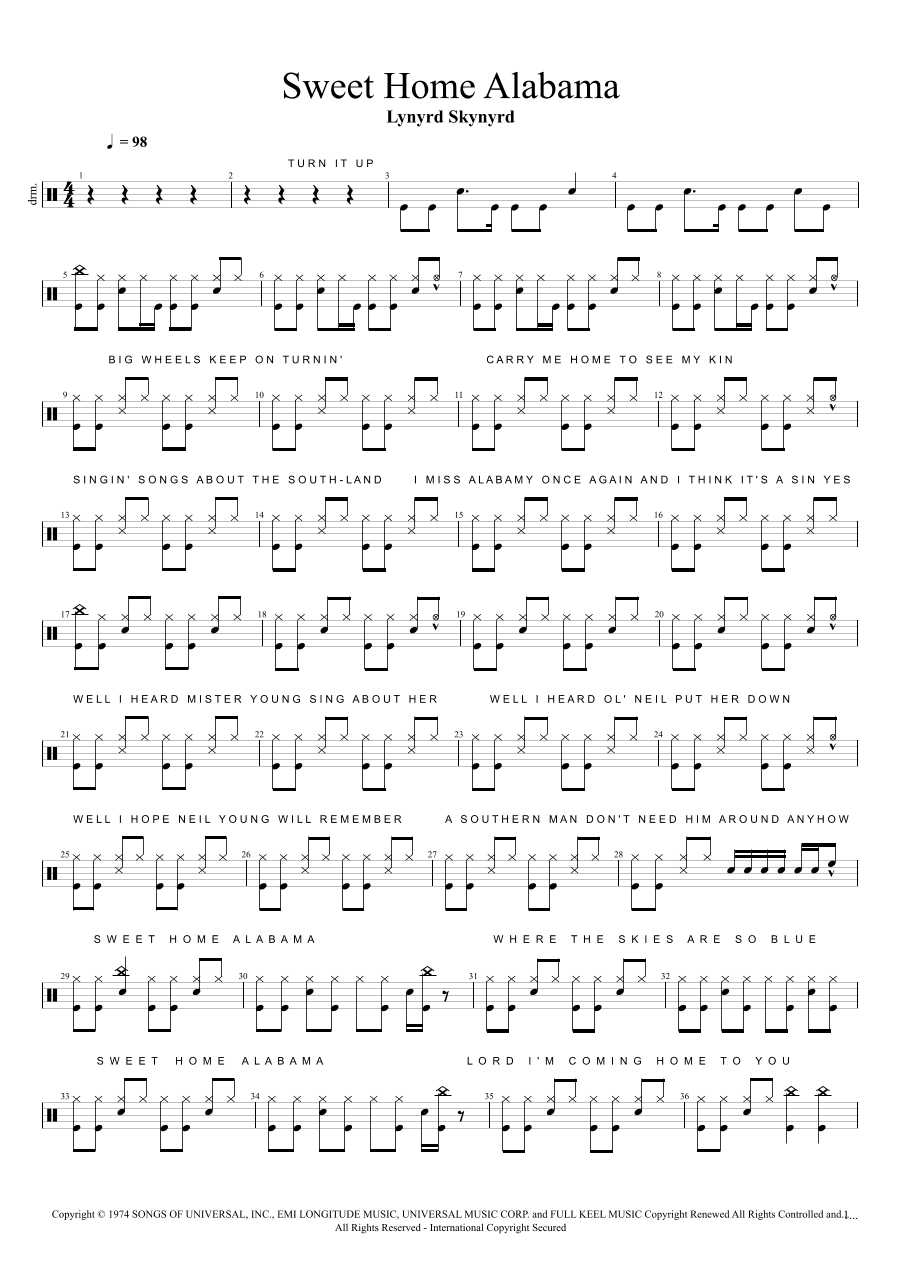 Sweet Home Alabama (arr. Cyril Mayer)