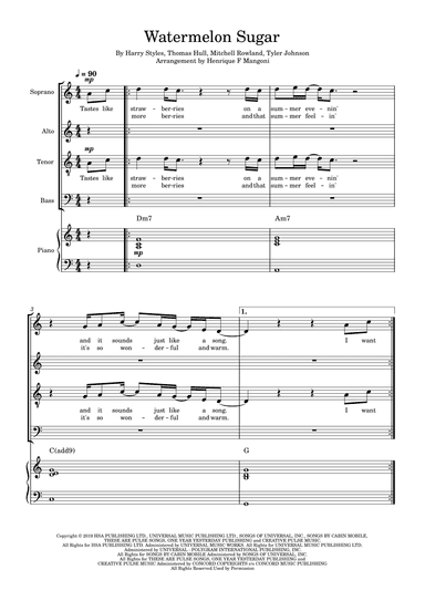 Watermelon Sugar (arr. Henrique F Mangoni)
