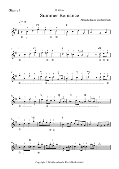Summer Romance - guitar duet